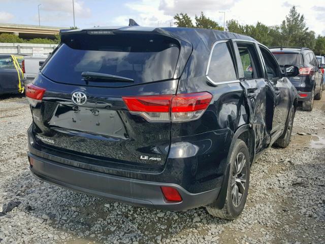 5TDBZRFHXHS445256 - 2017 TOYOTA HIGHLANDER BLACK photo 4