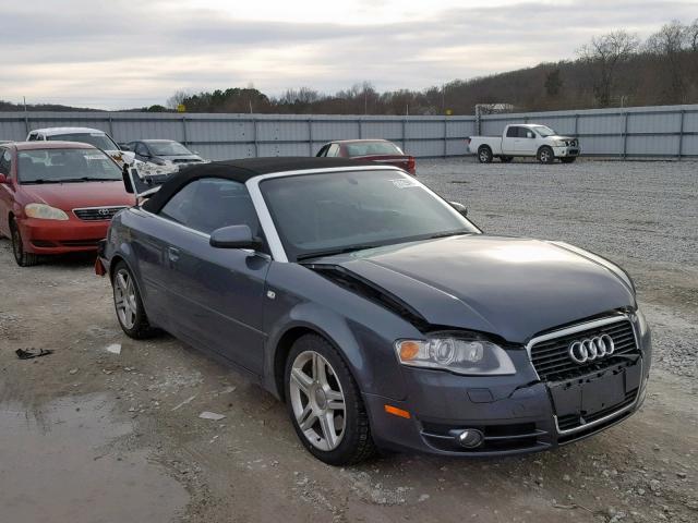 WAUAF48H48K004179 - 2008 AUDI A4 2.0T CA GRAY photo 1