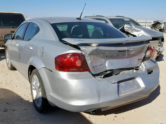 1B3BD1FG9BN510345 - 2011 DODGE AVENGER MA SILVER photo 3