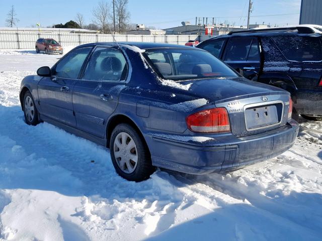 KMHWF25H93A859522 - 2003 HYUNDAI SONATA GL BLUE photo 3