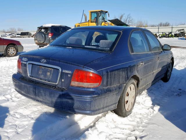 KMHWF25H93A859522 - 2003 HYUNDAI SONATA GL BLUE photo 4