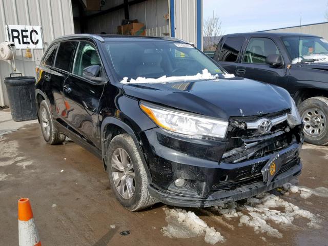 5TDJKRFH0FS206618 - 2015 TOYOTA HIGHLANDER BLACK photo 1