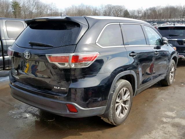 5TDJKRFH0FS206618 - 2015 TOYOTA HIGHLANDER BLACK photo 4