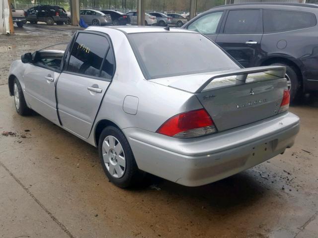 JA3AJ26E72U058536 - 2002 MITSUBISHI LANCER ES SILVER photo 3