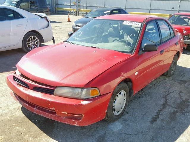 JA3AY26A7XU028078 - 1999 MITSUBISHI MIRAGE DE RED photo 2