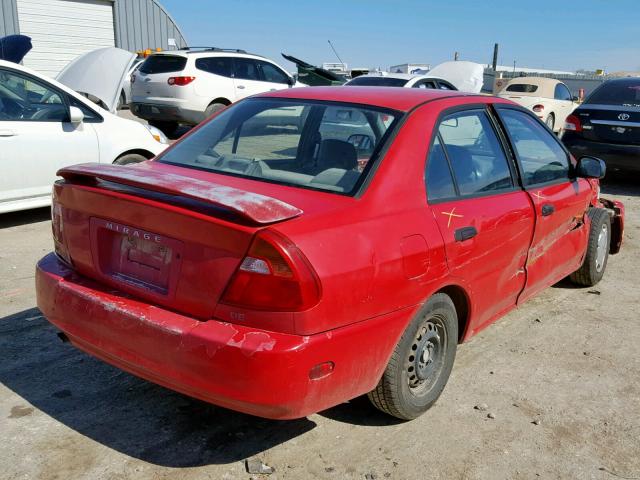 JA3AY26A7XU028078 - 1999 MITSUBISHI MIRAGE DE RED photo 4