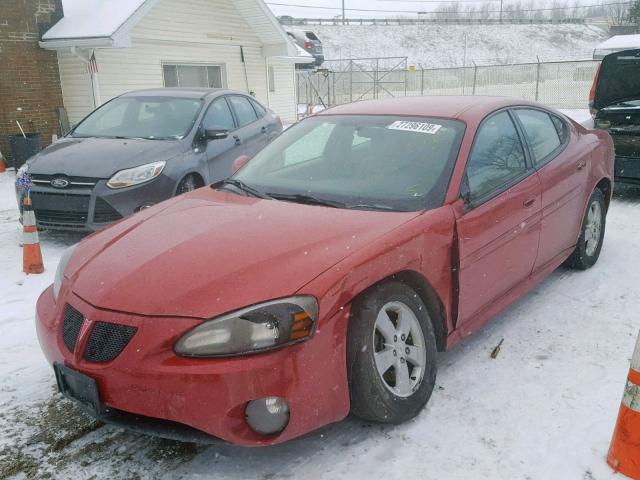 2G2WP552881158703 - 2008 PONTIAC GRAND PRIX RED photo 2