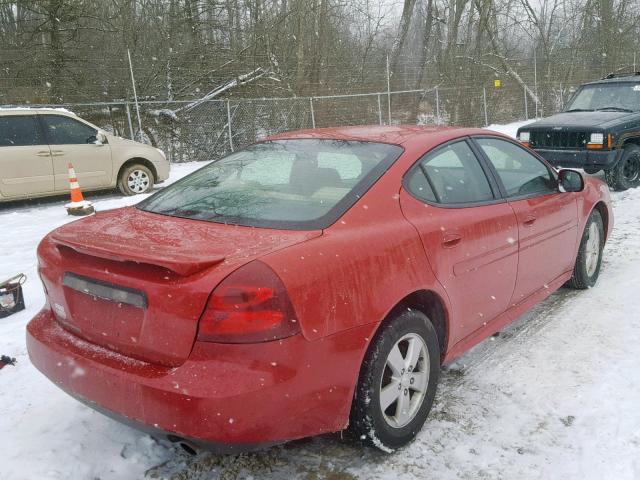 2G2WP552881158703 - 2008 PONTIAC GRAND PRIX RED photo 4