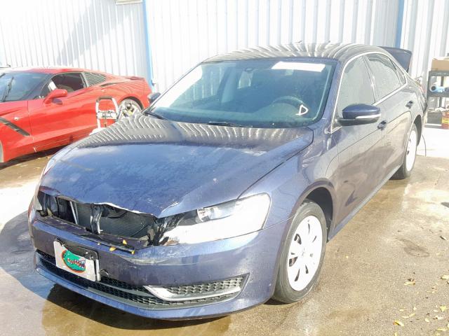 1VWBP7A33DC093684 - 2013 VOLKSWAGEN PASSAT SE BLUE photo 2