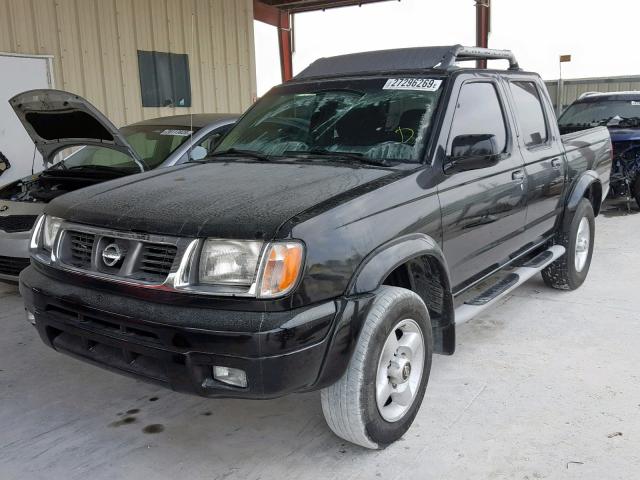 1N6ED27T8YC431750 - 2000 NISSAN FRONTIER C BLACK photo 2