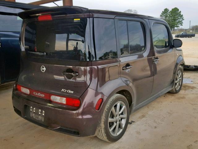 JN8AZ28R59T102385 - 2009 NISSAN CUBE BASE PURPLE photo 4