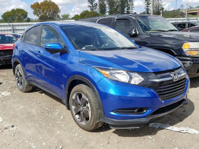 3CZRU5H51JM722997 - 2018 HONDA HR-V EX BLUE photo 1