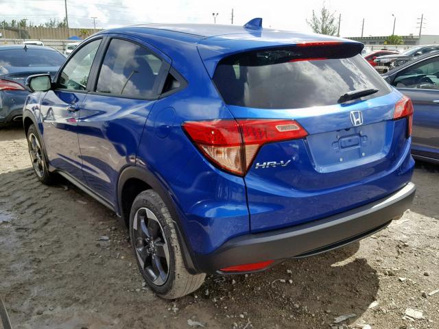 3CZRU5H51JM722997 - 2018 HONDA HR-V EX BLUE photo 3