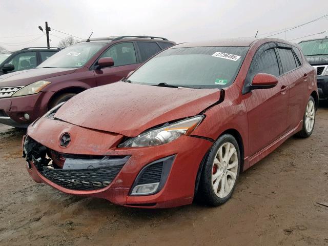 JM1BL1H68A1312657 - 2010 MAZDA 3 S RED photo 2