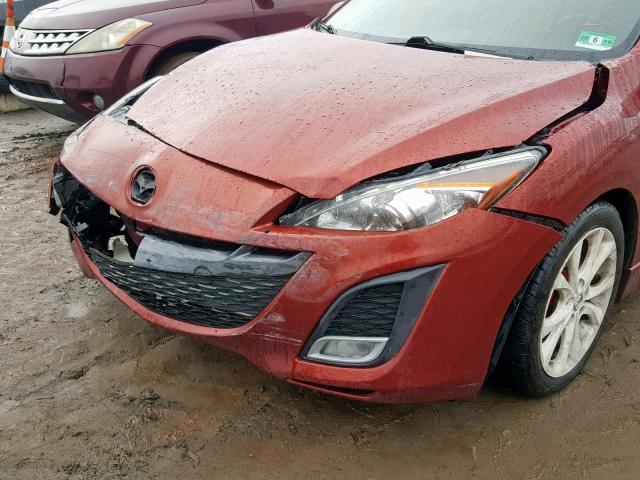 JM1BL1H68A1312657 - 2010 MAZDA 3 S RED photo 9