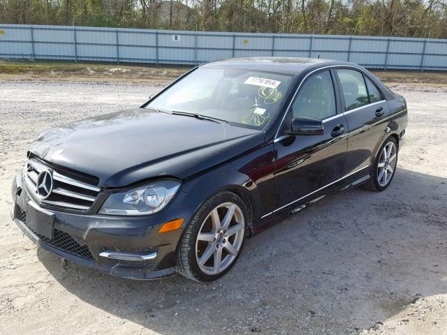 WDDGF4HB3EA951164 - 2014 MERCEDES-BENZ C 250 BLACK photo 2