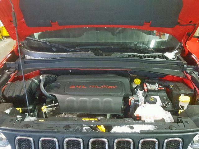 ZACCJBAB4JPJ54743 - 2018 JEEP RENEGADE S წითელი ფოტო 7