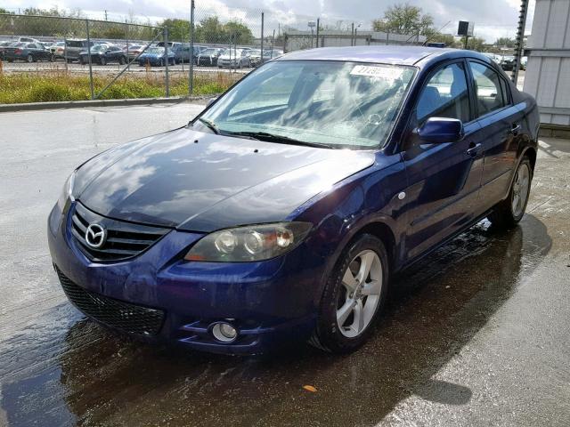 JM1BK123651277043 - 2005 MAZDA 3 S BLUE photo 2