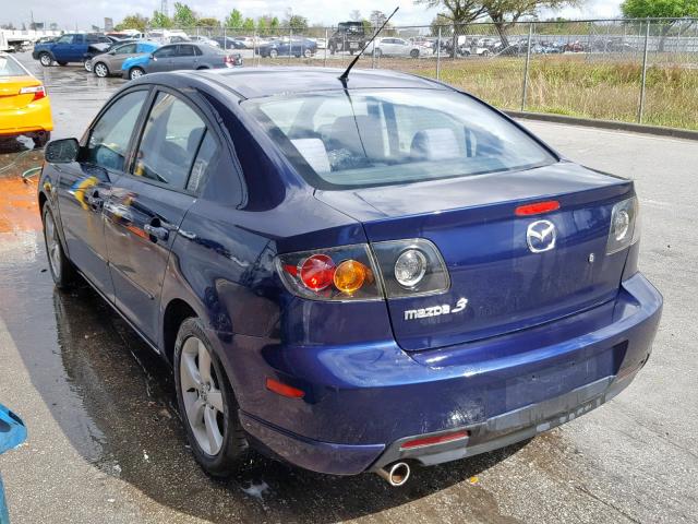 JM1BK123651277043 - 2005 MAZDA 3 S BLUE photo 3