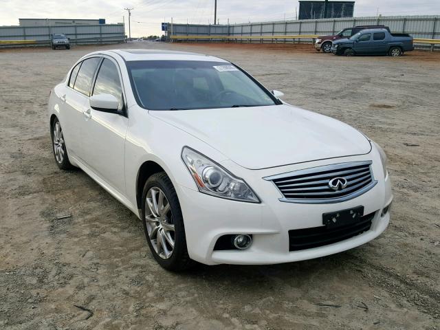 JN1CV6AR1CM977503 - 2012 INFINITI G37 WHITE photo 1