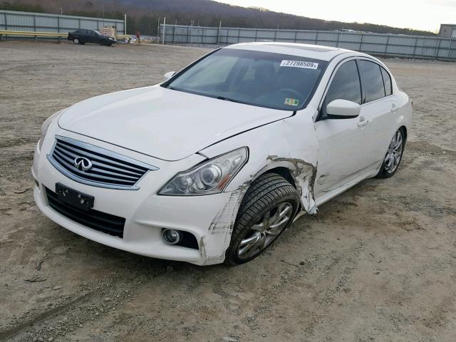 JN1CV6AR1CM977503 - 2012 INFINITI G37 WHITE photo 2