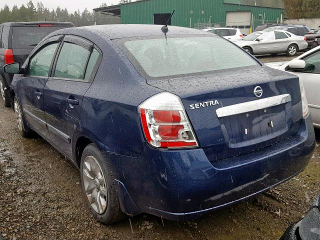 3N1AB6AP5AL613106 - 2010 NISSAN SENTRA 2.0 BLUE photo 3