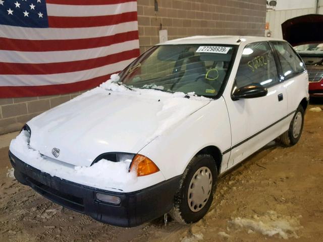 2C1MR2461P6726207 - 1993 GEO METRO WHITE photo 2