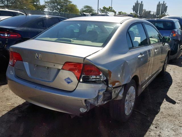 1HGFA46586L000208 - 2006 HONDA CIVIC GX TAN photo 4