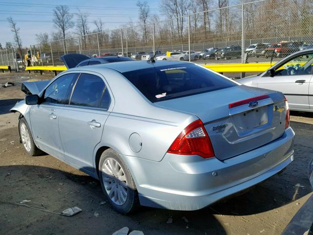 3FADP0L31AR276925 - 2010 FORD FUSION HYB BLUE photo 3