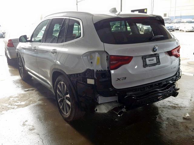 5UXTR7C57KLF28012 - 2019 BMW X3 SDRIVE3 WHITE photo 3