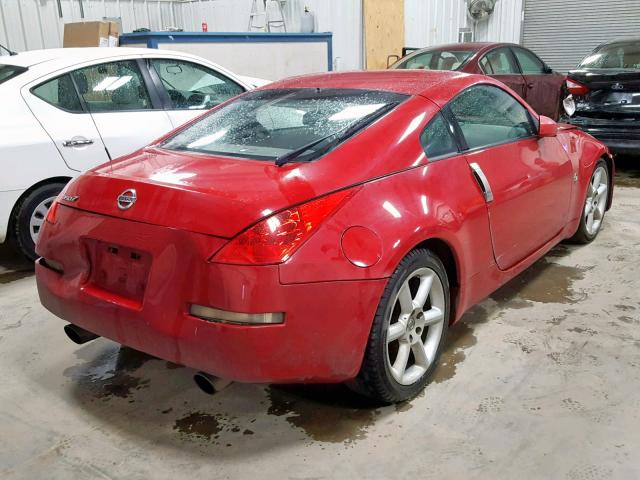 JN1AZ34D16M307125 - 2006 NISSAN 350Z COUPE RED photo 4