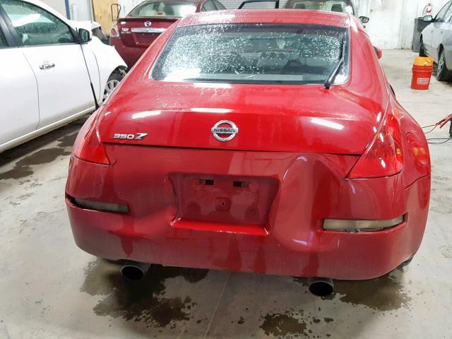 JN1AZ34D16M307125 - 2006 NISSAN 350Z COUPE RED photo 6