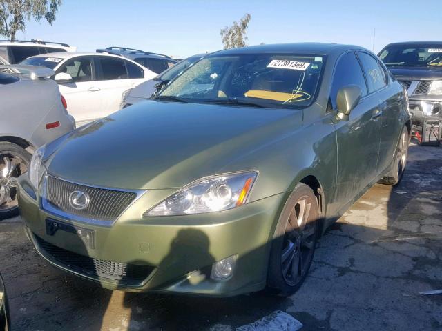 JTHBK262985054871 - 2008 LEXUS IS 250 GREEN photo 2