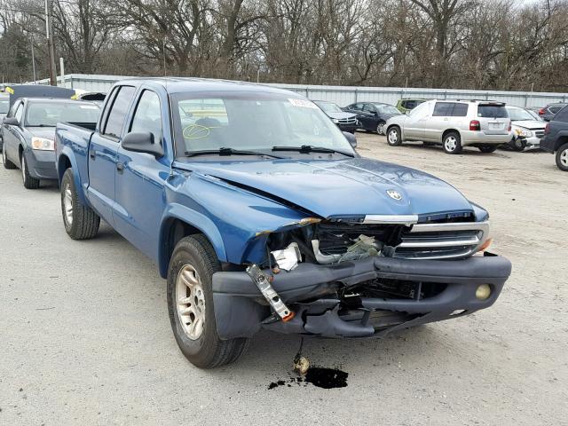 1D7HL38K94S730894 - 2004 DODGE DAKOTA QUA BLUE photo 1