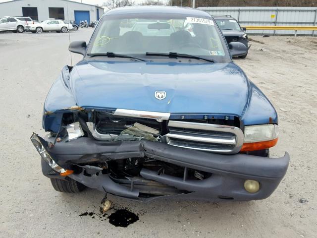 1D7HL38K94S730894 - 2004 DODGE DAKOTA QUA BLUE photo 7