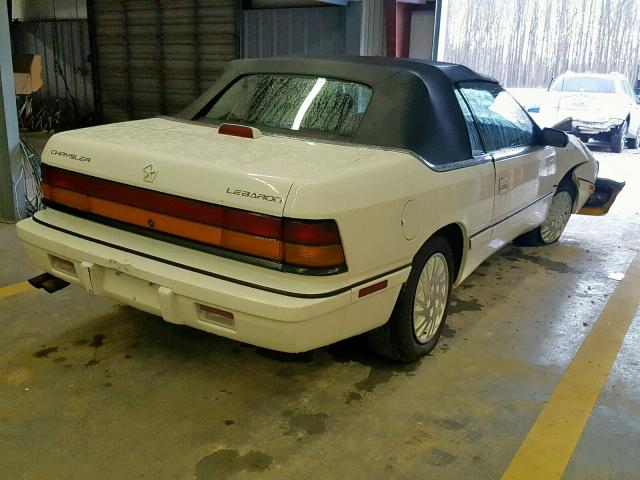 1C3XU4531PF550512 - 1993 CHRYSLER LEBARON WHITE photo 4