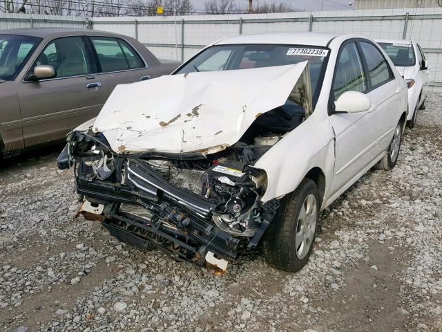 KNAFE221395608363 - 2009 KIA SPECTRA EX WHITE photo 2