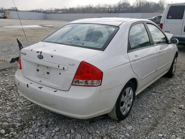 KNAFE221395608363 - 2009 KIA SPECTRA EX WHITE photo 4