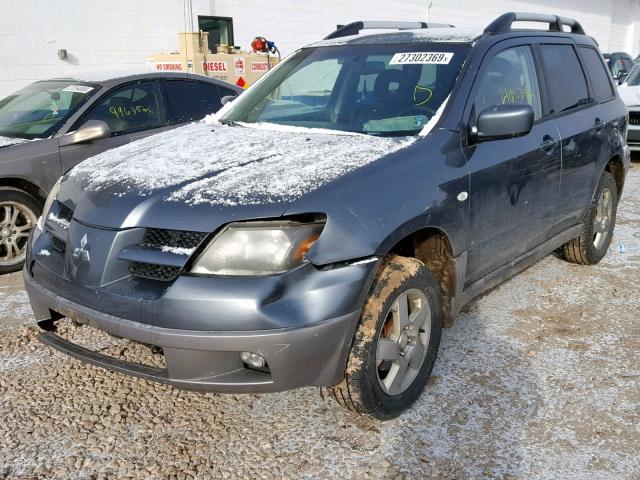 JA4LZ41G53U086337 - 2003 MITSUBISHI OUTLANDER BLUE photo 2