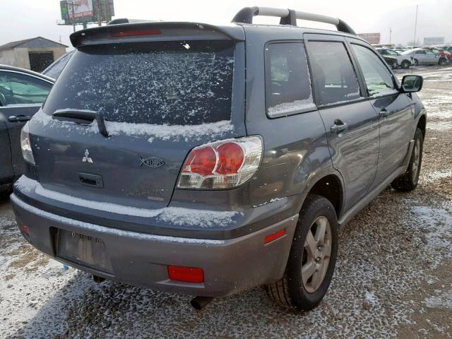 JA4LZ41G53U086337 - 2003 MITSUBISHI OUTLANDER BLUE photo 4