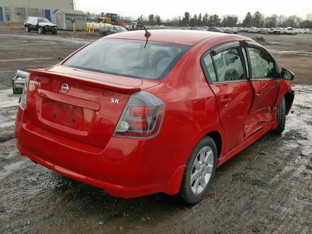 3N1AB6AP7CL653108 - 2012 NISSAN SENTRA 2.0 RED photo 4