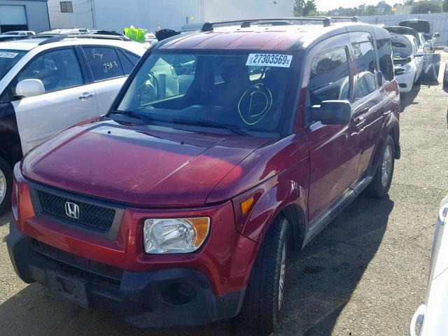 5J6YH28716L018419 - 2006 HONDA ELEMENT EX MAROON photo 2