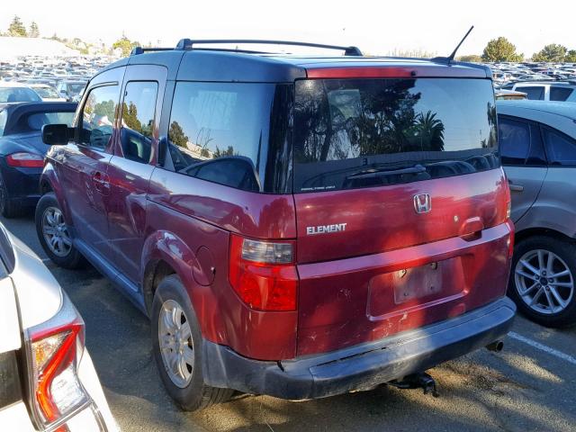 5J6YH28716L018419 - 2006 HONDA ELEMENT EX MAROON photo 3