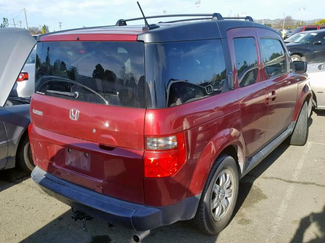 5J6YH28716L018419 - 2006 HONDA ELEMENT EX MAROON photo 4