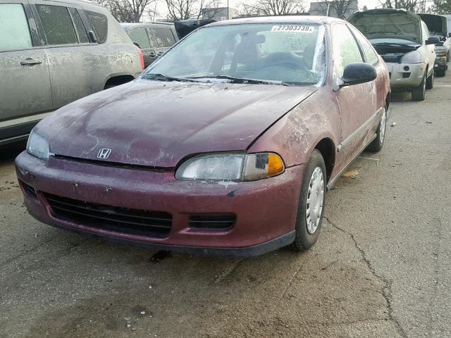 2HGEJ2149PH509950 - 1993 HONDA CIVIC DX PURPLE photo 2