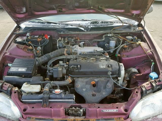 2HGEJ2149PH509950 - 1993 HONDA CIVIC DX PURPLE photo 7