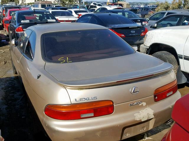 JT8UZ30C2N0017312 - 1992 LEXUS SC 400 BEIGE photo 3