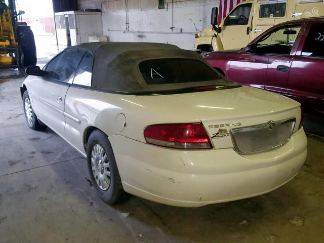 1C3EL45RX2N255230 - 2002 CHRYSLER SEBRING LX WHITE photo 3