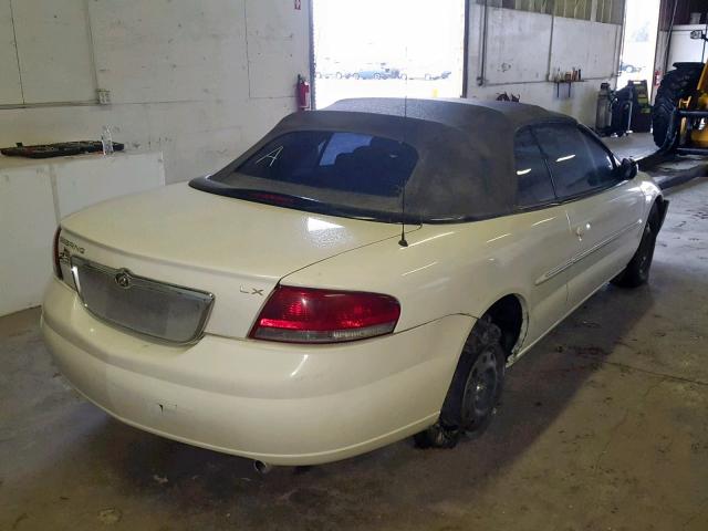 1C3EL45RX2N255230 - 2002 CHRYSLER SEBRING LX WHITE photo 4