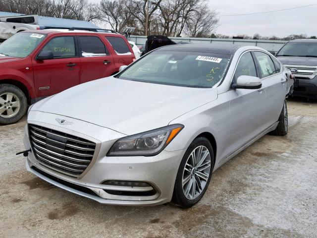 KMHGN4JEXJU264236 - 2018 GENESIS G80 BASE SILVER photo 2